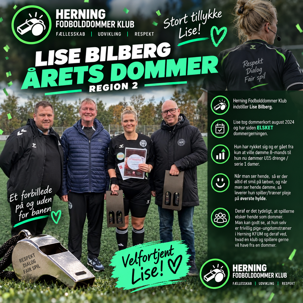 Line Bilberg årets breddedommer i region 2