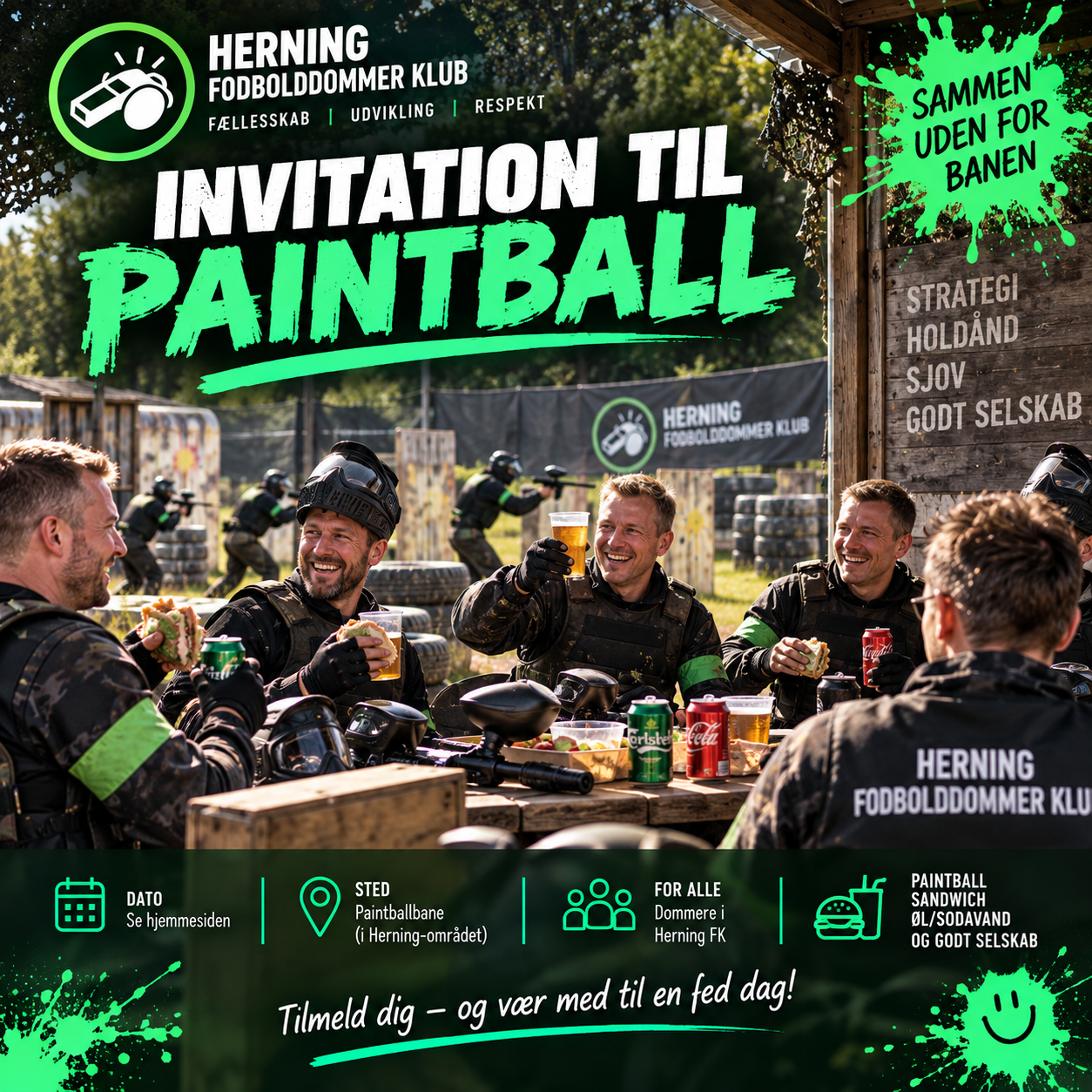 Invitation til Paintball 21. april 2026 i Brande