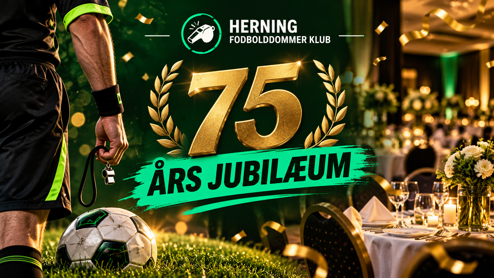 Indbydelse til dommerklubbens 75 års jubilæumsfest